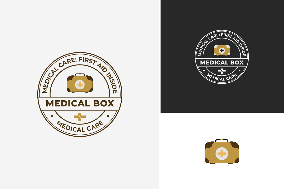 first aid kit emblem logo design art, a Branding & Logo Template by Pyruos ID