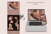 MakeUp Artist HTML Portfolio Website, a HTML Template by Pastel Pixels Studio (Thumbnail 1 of 3)