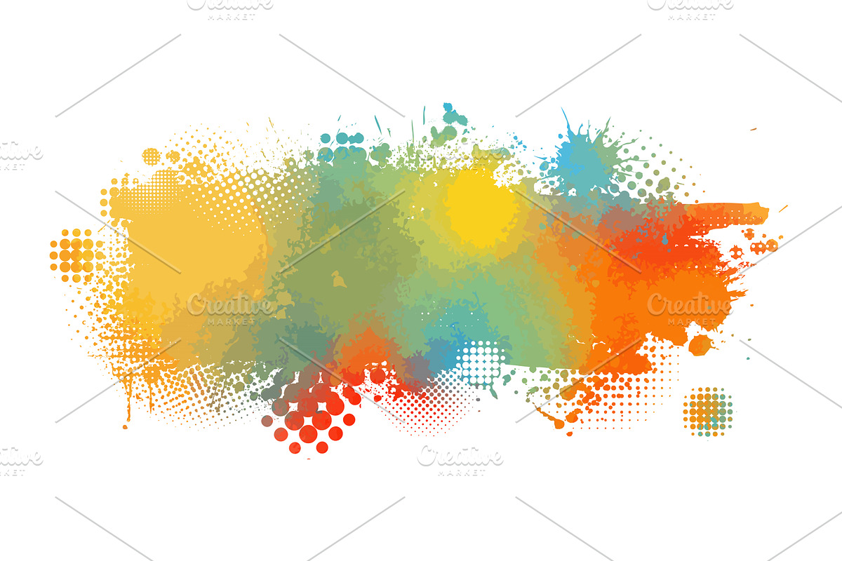 colored isolated blot on white, an Object Illustration by Nenahliadava Design