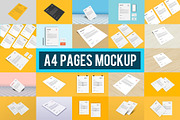 A4 Pages Mockup, a Print Template by alimran24 (Thumbnail 1 of 23)