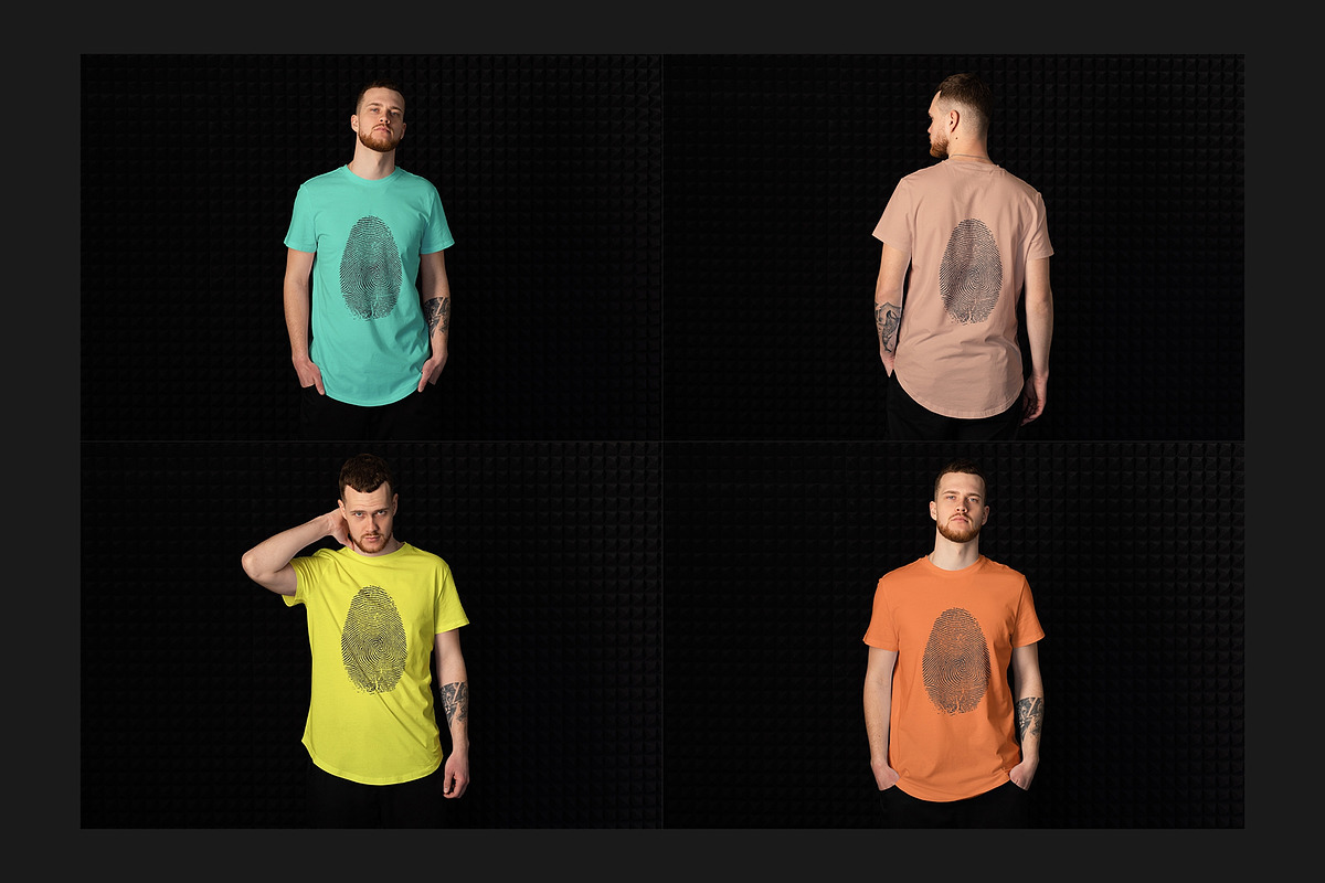 Man's T-Shirt Mock-Up Set, a Shirt Mockup by Freeman Studio (Photo 8 of 16)