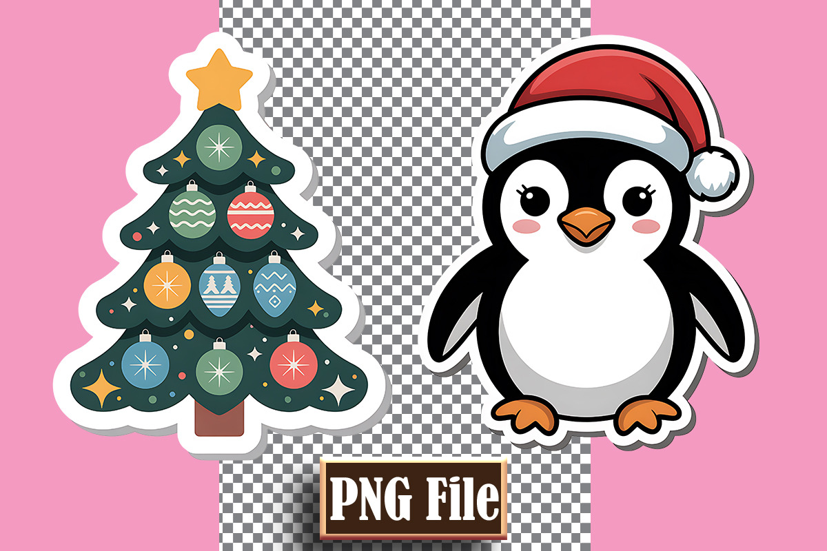 Christmas Stickers Bundle, a Seasonal Illustration by protabsorkar11 (Photo 6 of 7)