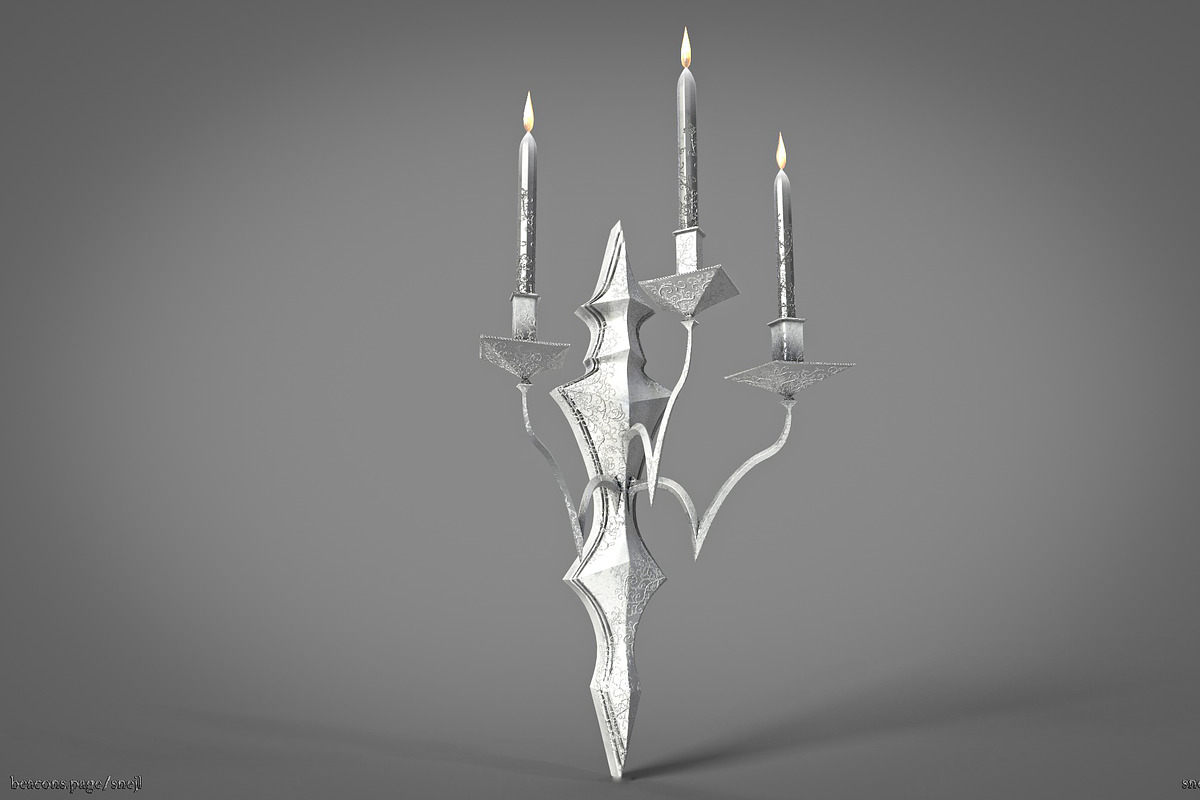 Vintage chandelier, a Light 3D Model by Snji | 3D Models (Photo 5 of 8)