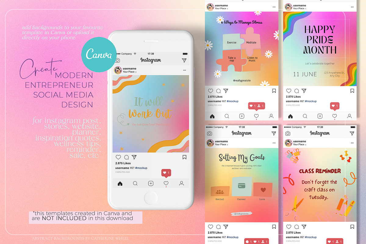Colorful Gradient Backgrounds, a Texture Graphic by Vintage Digital Textures (Photo 2 of 9)