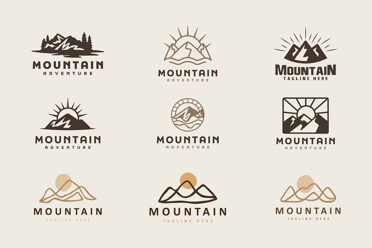 Mountain Logo Outdoor Adventure, a Branding & Logo Template by Guna Studio (Photo 1 of 18)