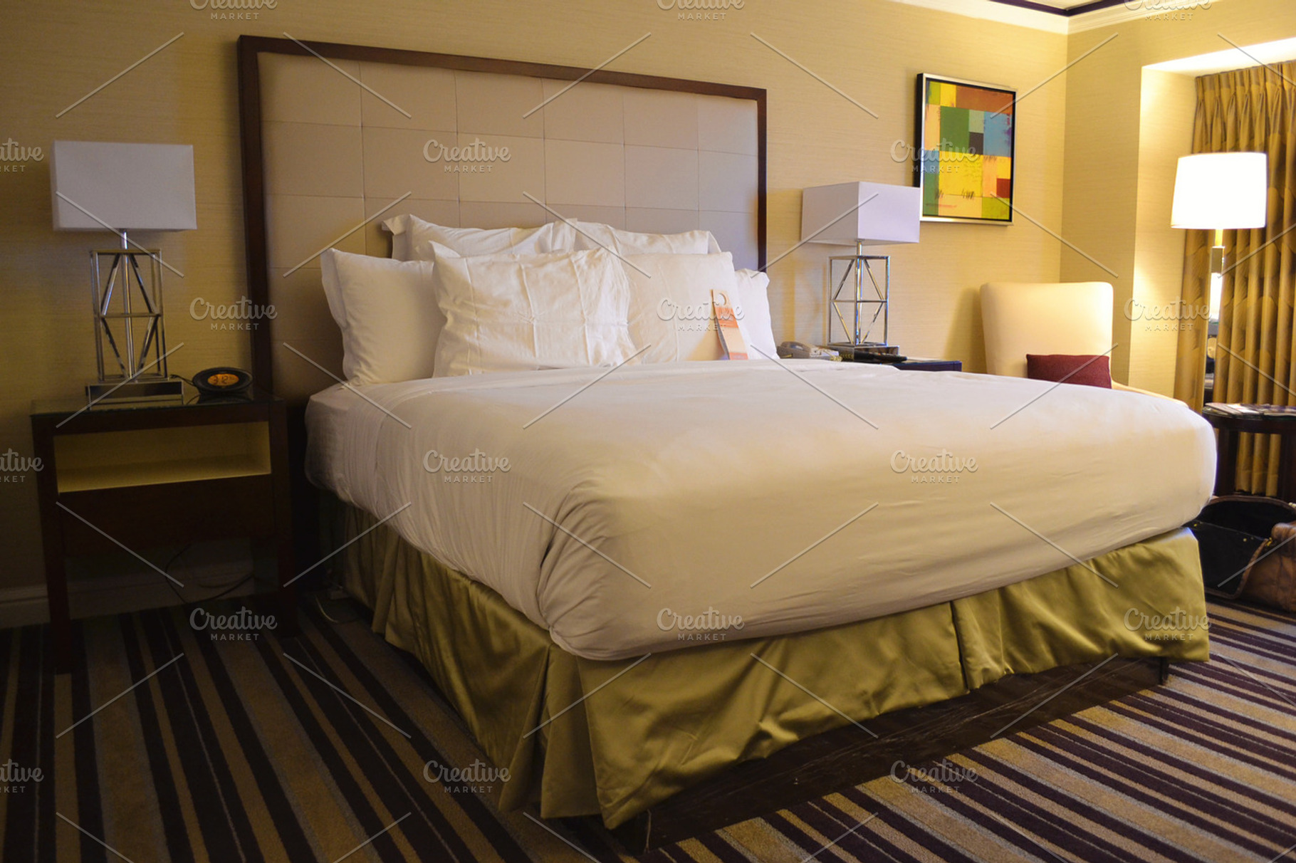 Hotel room featuring luxury, modern, and bedroom