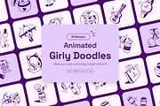 Animated Girly Doodles, an Outline Icon by Vectors Market (Thumbnail 1 of 4)