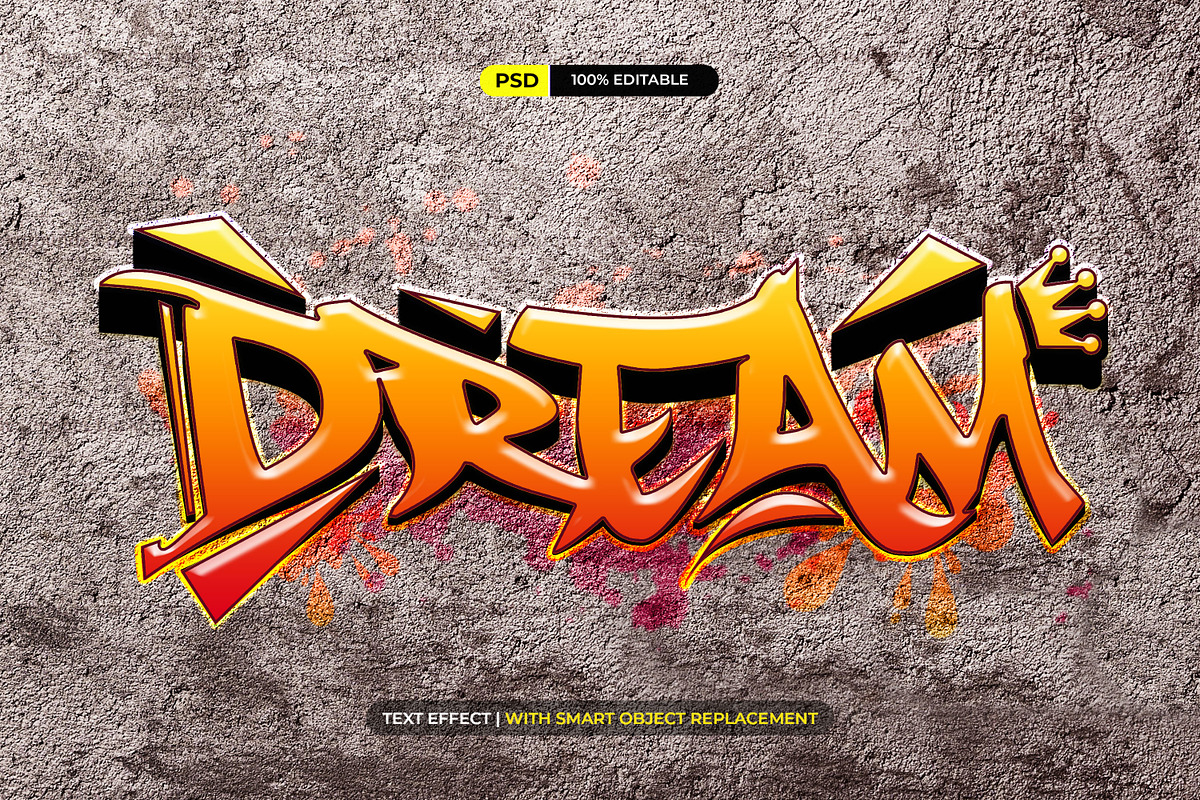 Graffiti Psd Text Effect Editable, a Layer Style Add-On by Modaldesain (Photo 1 of 3)