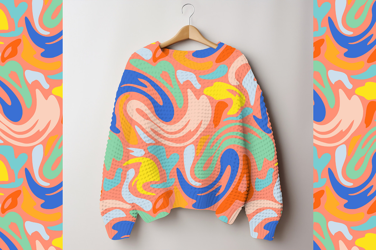 Colorful Liquid Shapes, a Pattern Graphic by MalyskaStudio