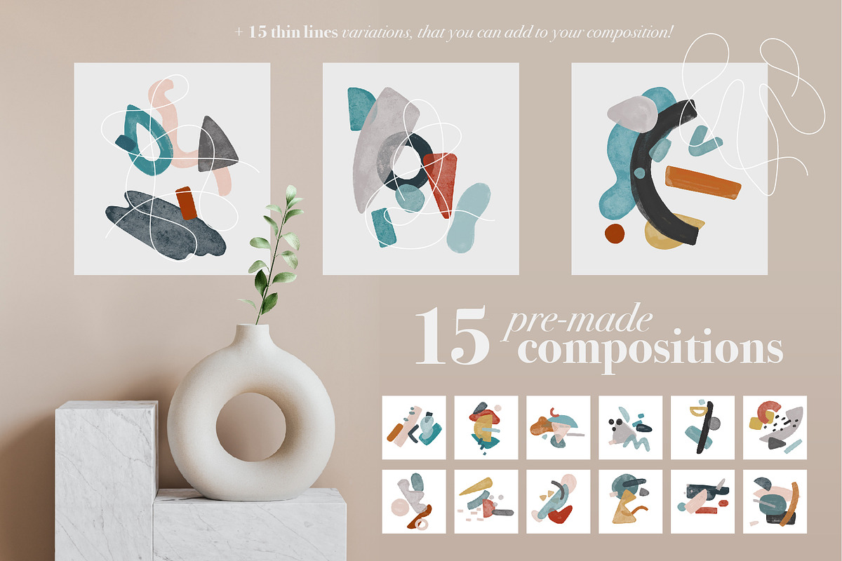 Abstract Balance Graphic Set, a Decorative Illustration by Nina's Illustration Shop (Photo 5 of 7)