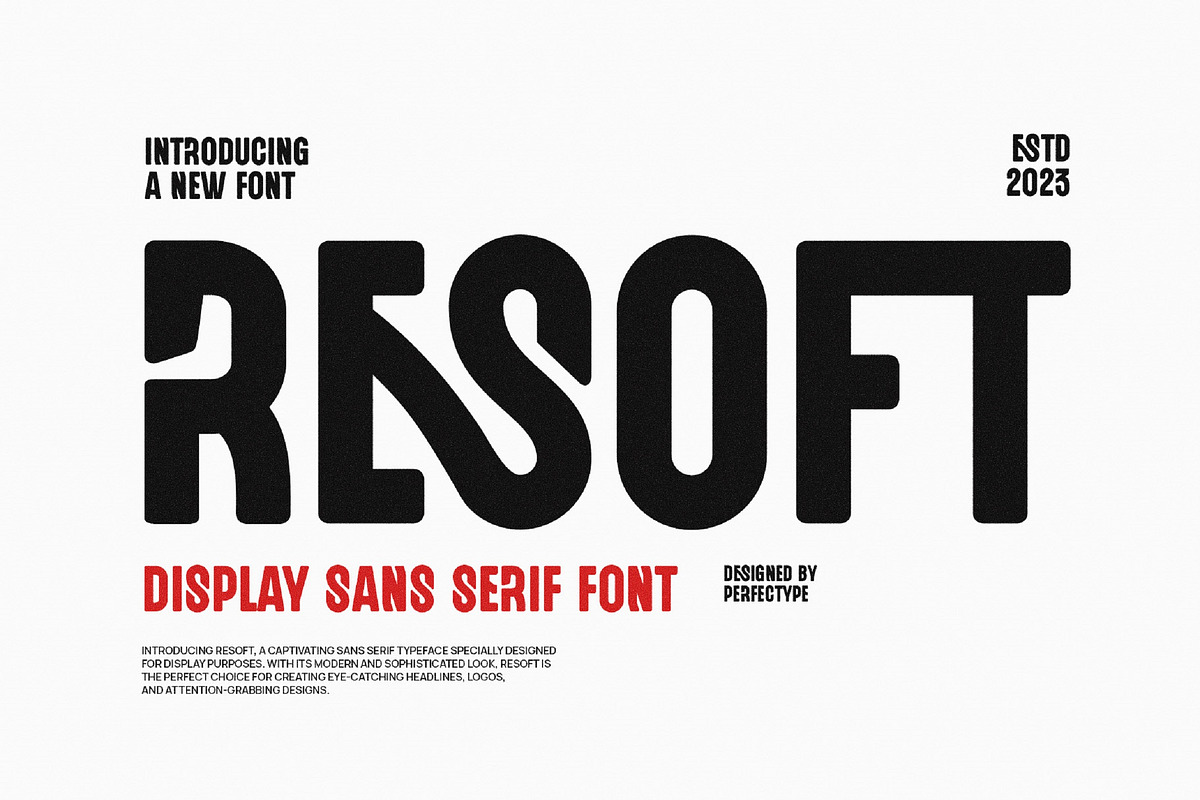 Resoft Modern Futuristic Sans Serif, a Sans Serif Font by Perfectype (Photo 1 of 7)