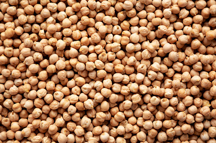 Dry Organic Chickpeas, top view. Flat lay. overhead, from above., a Food & Drink Photo by LiudmylaChuhunova
