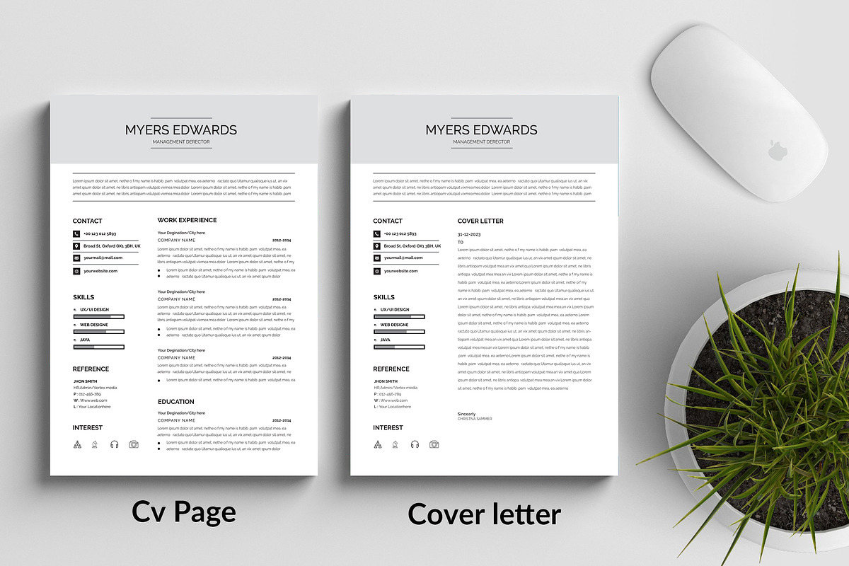 Management Director Resume Template, a Resume Template by Blackcloud_Creations (Photo 6 of 12)