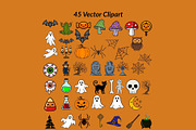 Halloween: Patterns & Clipart, a Seasonal Illustration by Elatedowl (Thumbnail 4 of 14)