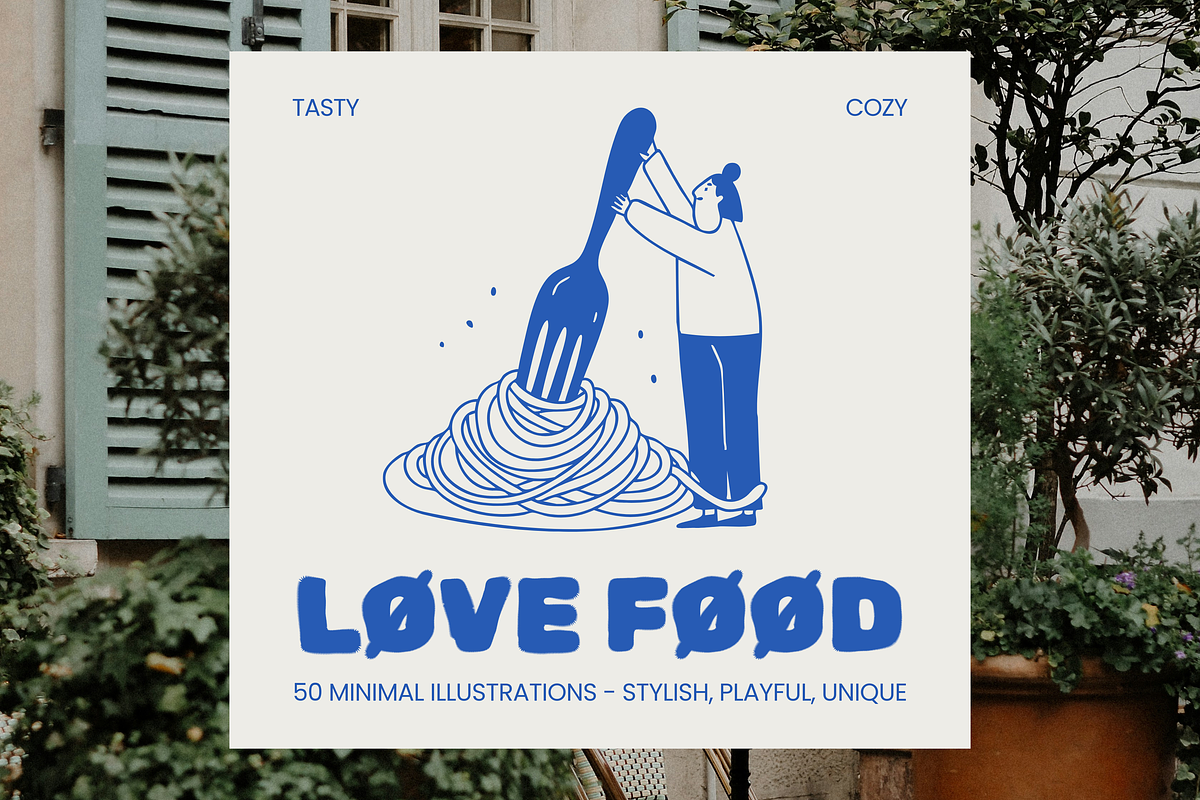Løve Føød: Fun Food & Drink People, a Food Illustration by Veyla (Photo 1 of 14)