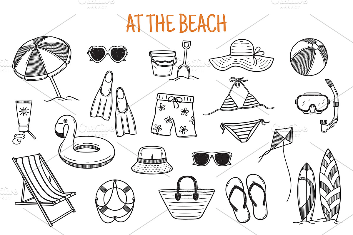 Summer vector doodles bundle, a Graphic by InkySplash (Photo 2 of 4)