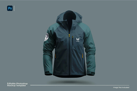 Men's Waterproofs Jacket Mockup, a Hoody Mockup by SilverStudio77