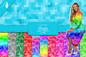 Pixelated Digital Paper, Pixels JPG