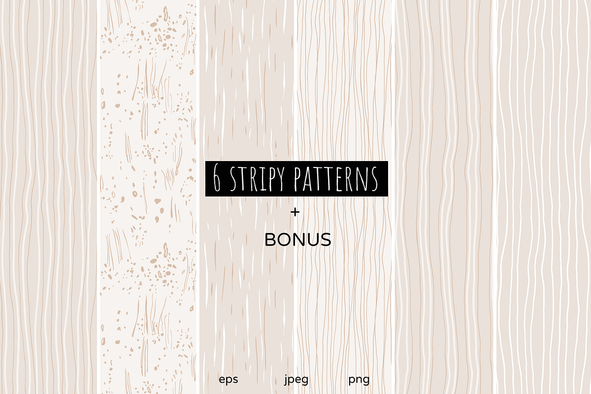 Stripy beige patterns, a Pattern Graphic by julianaapina (Photo 1 of 6)