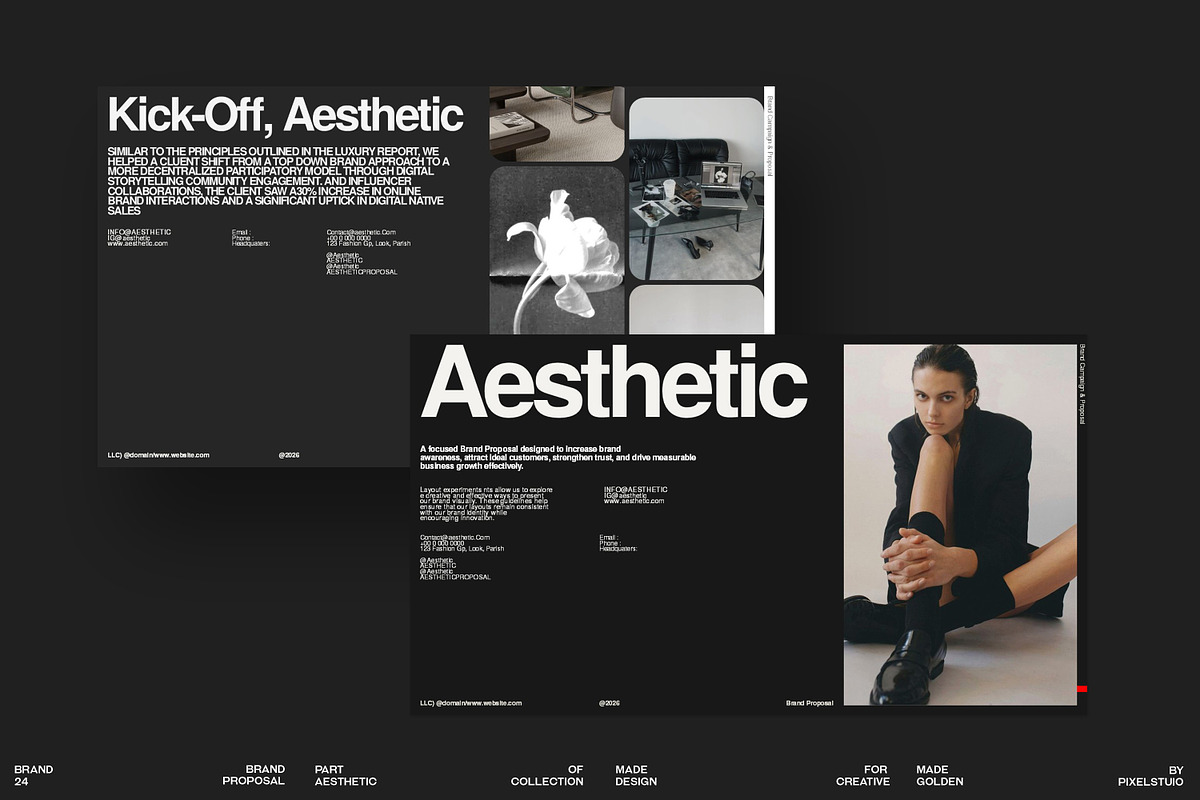 Aesthetic Brand Proposal Template, a Presentation Template by GoldenPixelStudio (Photo 3 of 12)