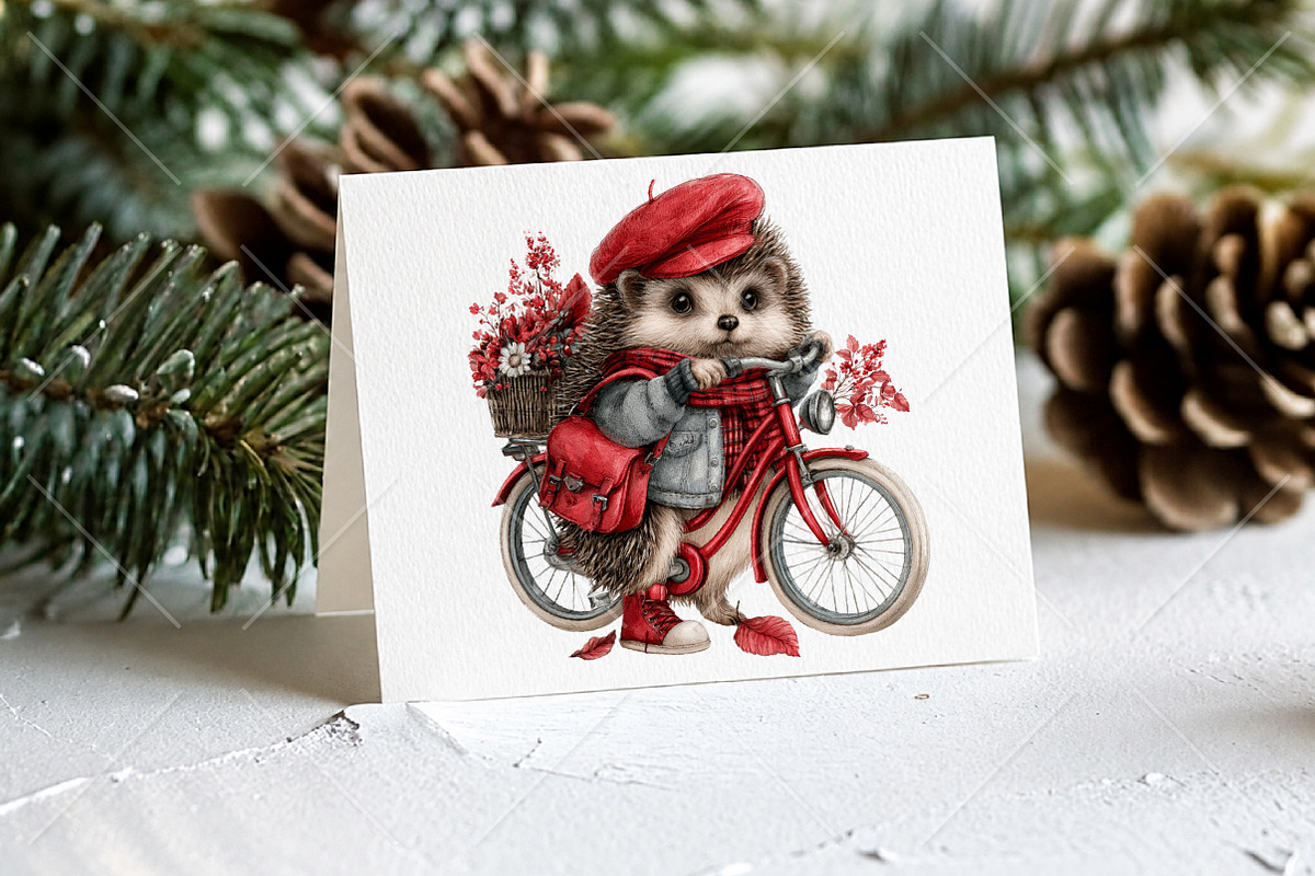 Cute Woodland Postman Animals, a Seasonal Illustration by Canvas Craft (Photo 7 of 10)