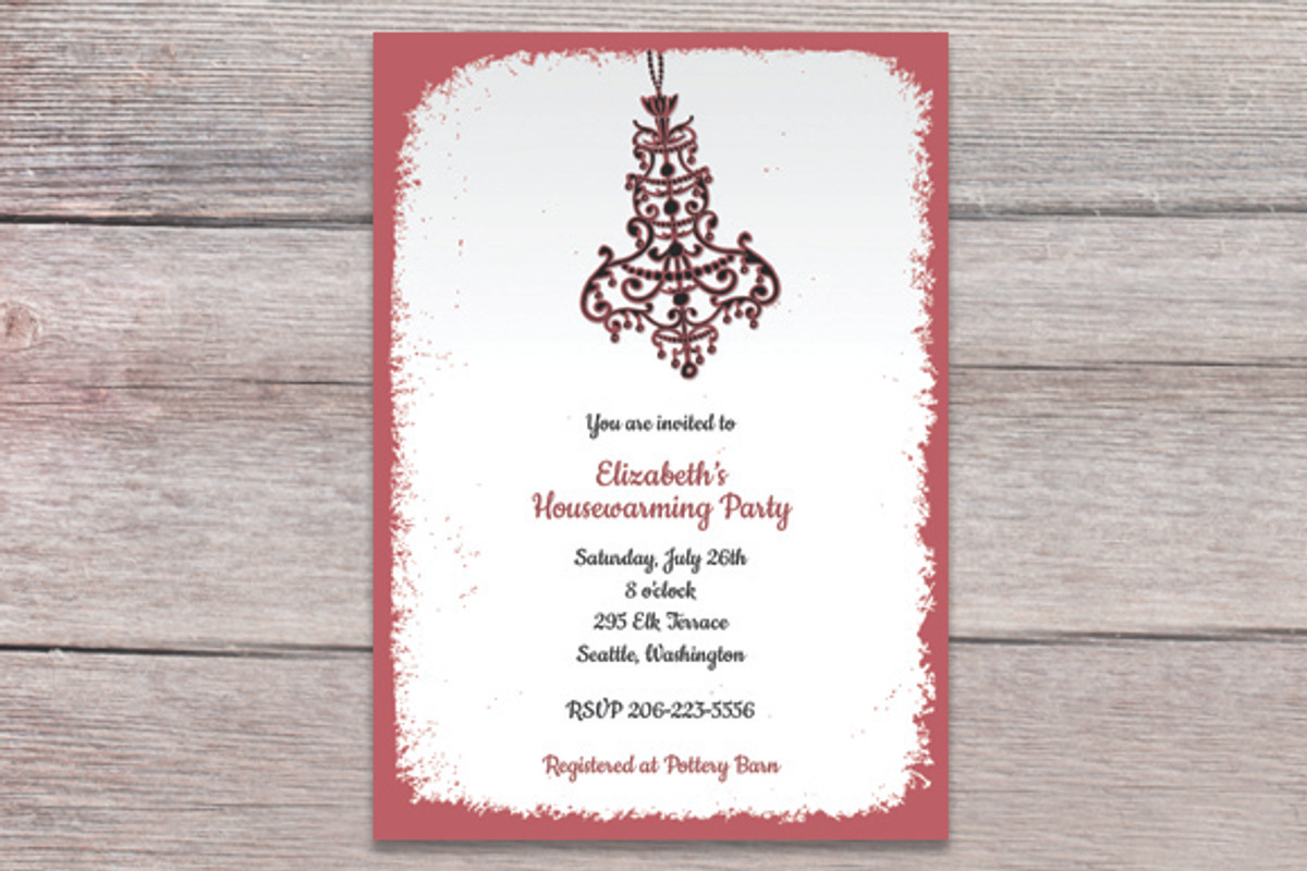Chandelier invitation, an Invitation Template by Claudia Petrilli Design