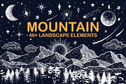 Mountain Landscape Elements, an Illustration by Artolabs (Thumbnail 1 of 5)