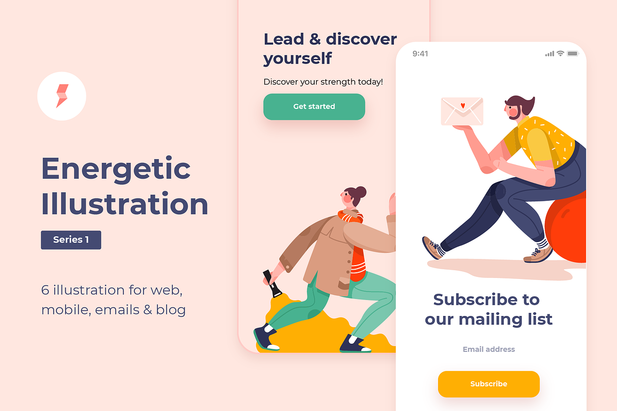 Energetic Illustration Series 1, a Person Illustration by Somewan draws (Photo 1 of 6)