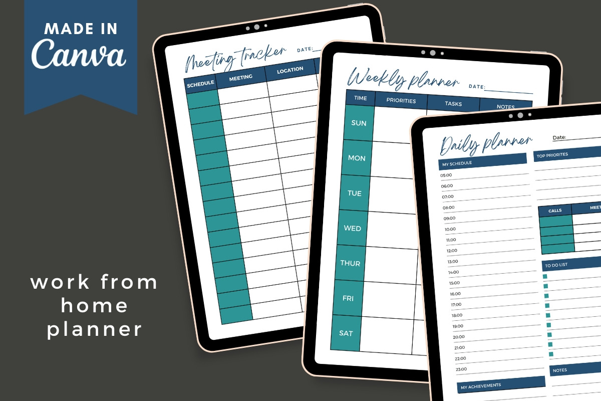 Work From Home Planner, a Print Template by Elegant_Studio44 (Photo 2 of 6)