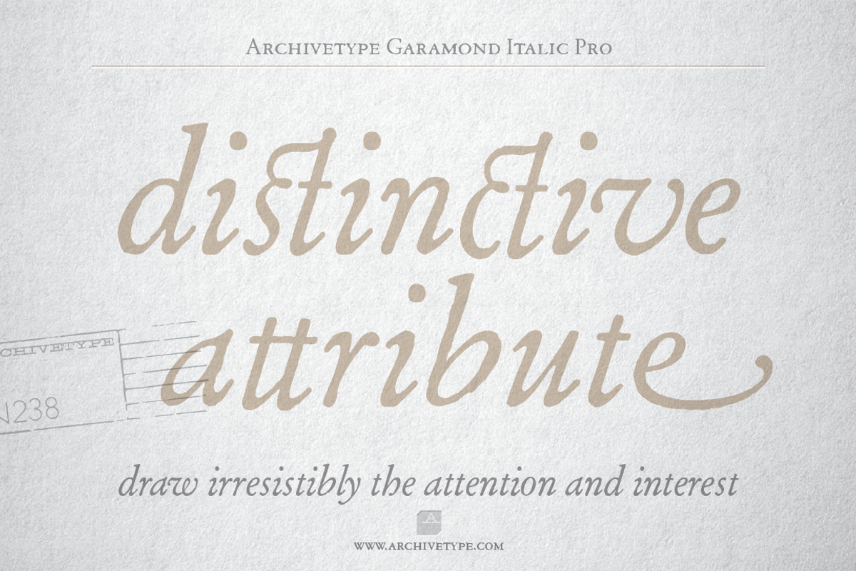 Archive Garamond Italic Pro preview 2