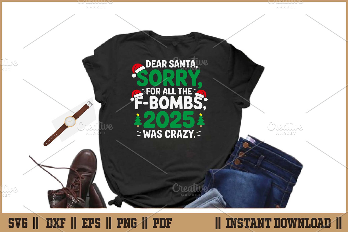 Dear Santa Sorry For All The F-Bombs, a Seasonal Illustration by Handy Arts Studio (Photo 3 of 3)