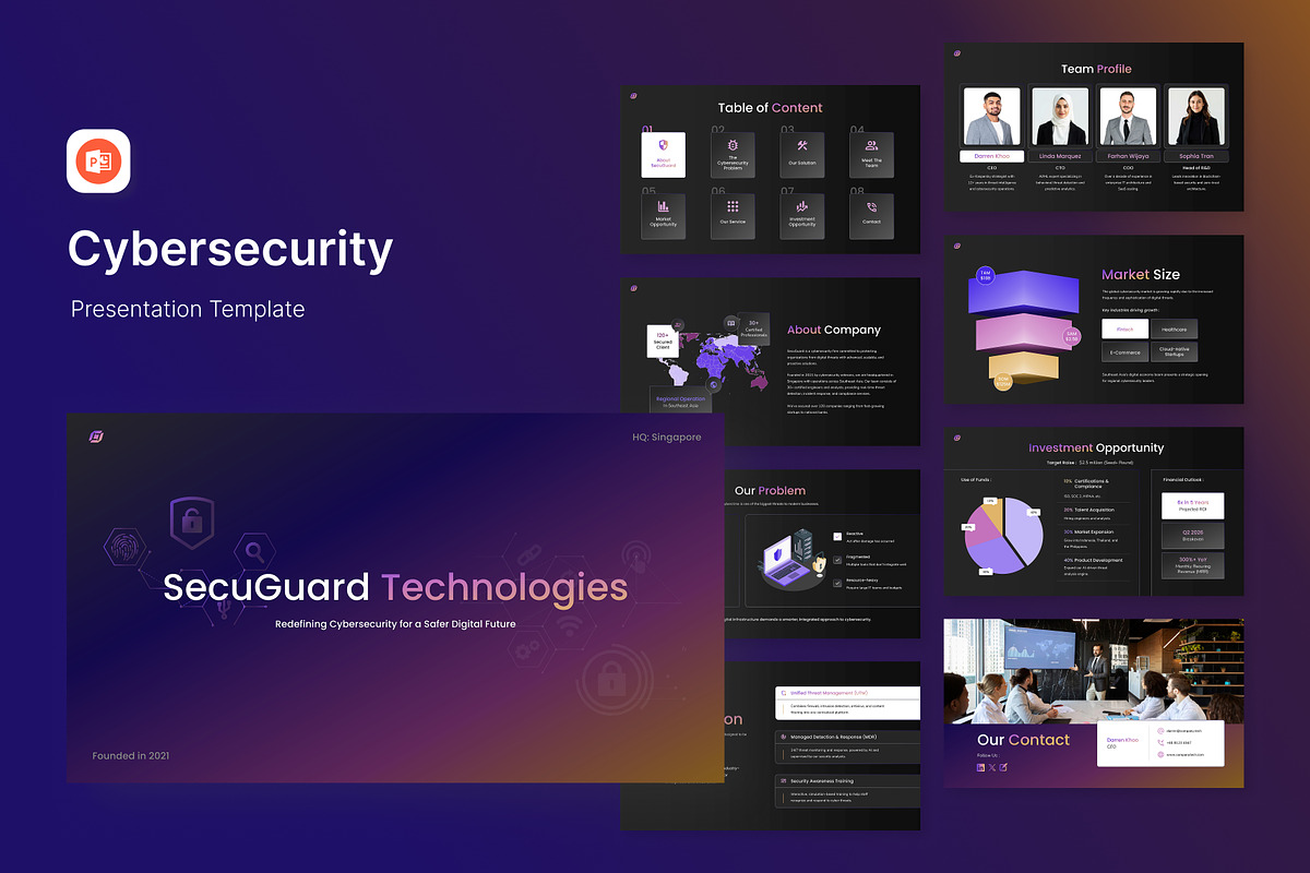 Cybersecurity PowerPoint, a Presentation Template by Antstheme (Photo 1 of 3)