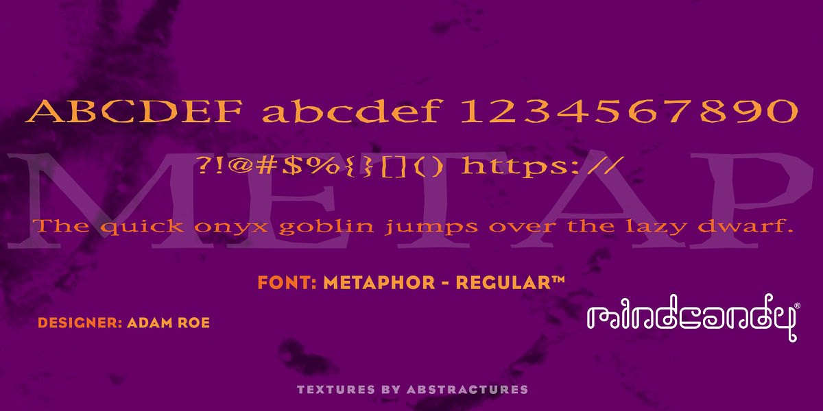 Metaphor™, a Serif Font by MINDCANDY (Photo 1 of 3)