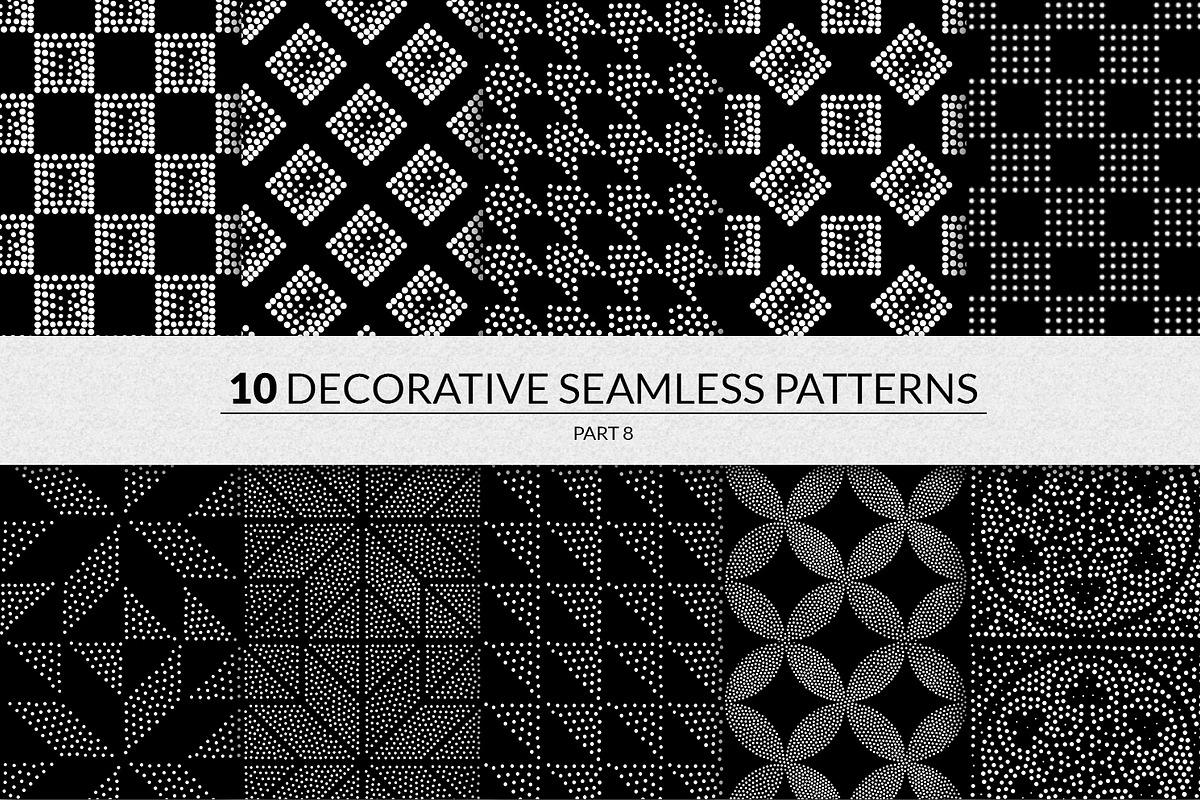 144 seamless pointillism patterns, a Pattern Graphic by softulka (Photo 9 of 16)