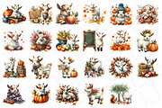 Watercolor Autumn Goat Clipart, an Illustration by DreamPrint404 (Thumbnail 5 of 6)