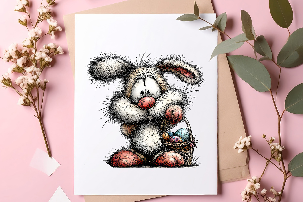Watercolor easter bunny clipart, an Illustration by SinaCreation (Photo 6 of 11)