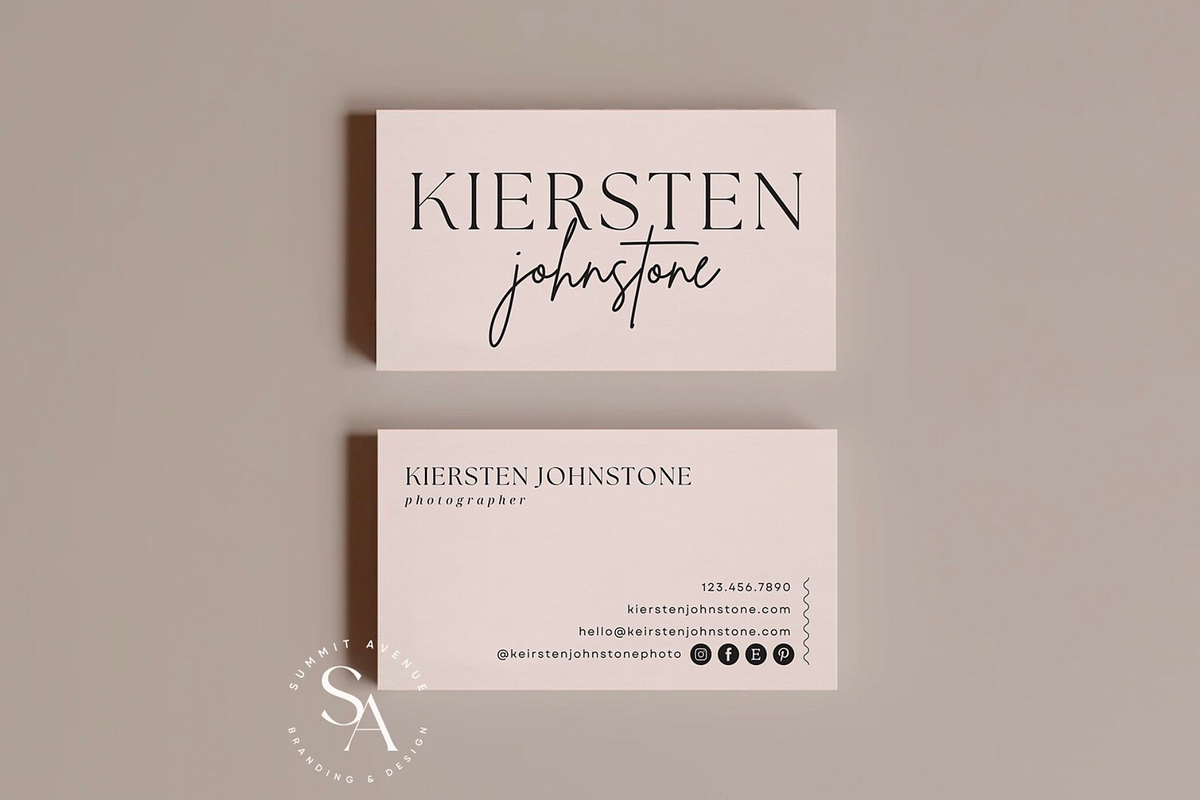Modern Business Card Canva Template, a Business Card Template by Summit Avenue (Photo 3 of 6)