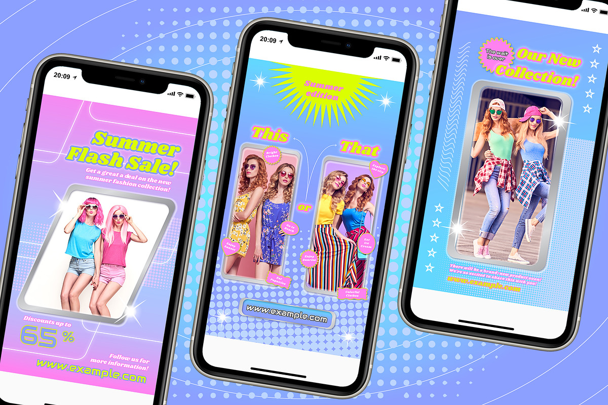 Sweet Y2k Instagram Set, a Social Media Template by Aiyari Graphic (Photo 4 of 4)