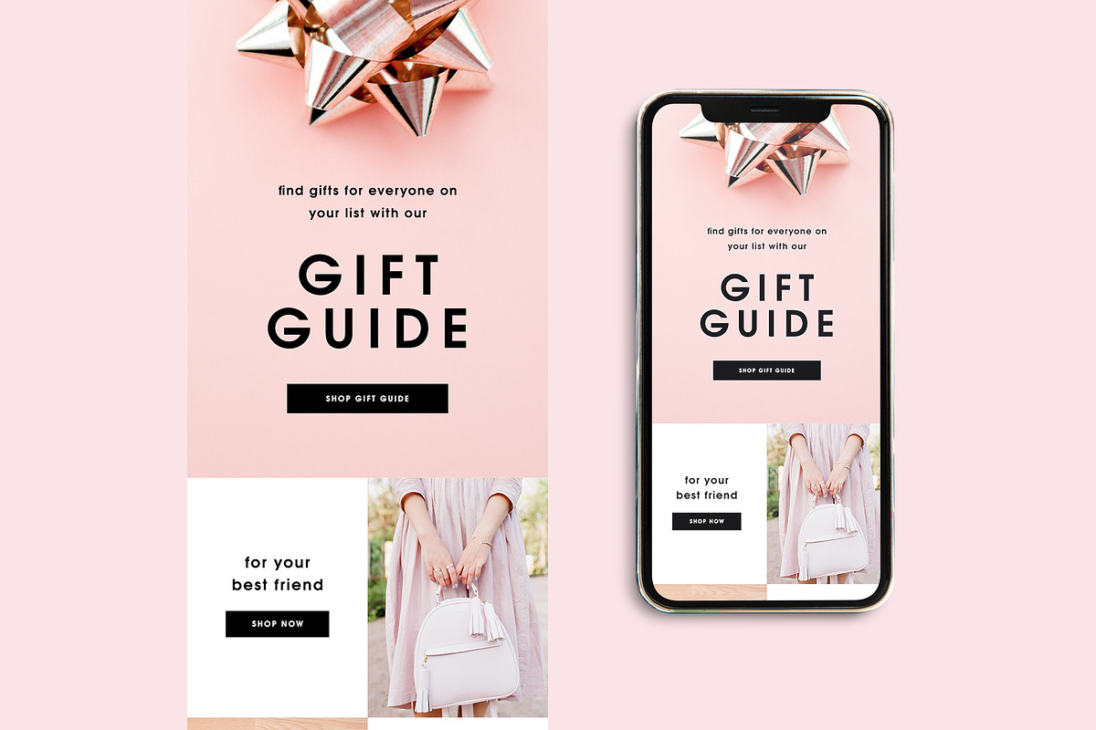 Holiday Gift Guide Email Template, an Email Template by KikiBunnyCreative