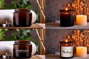 Relaxing Spa Candle Mockups