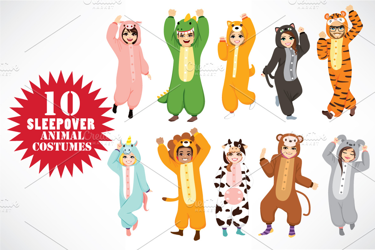 10 Funny Halloween Onesie Costumes, an Animal Illustration by Kakigori Studio (Photo 1 of 3)