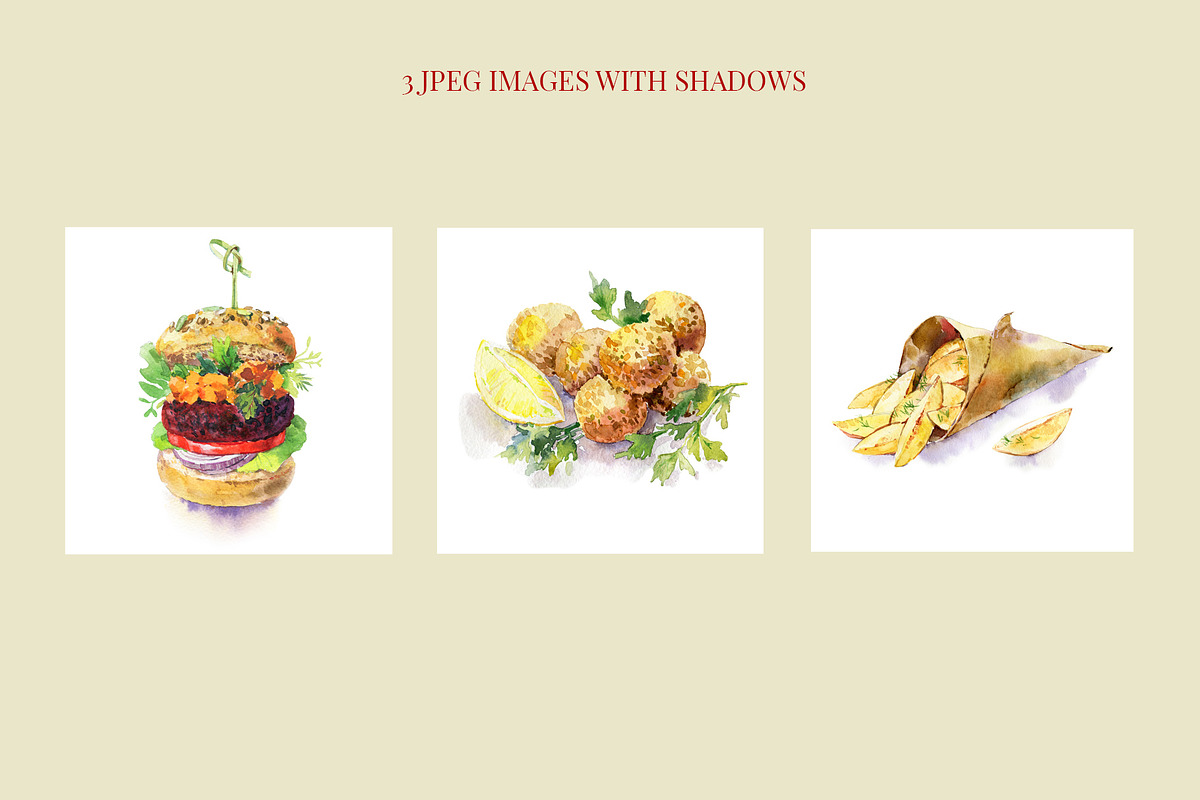 Street food watercolor collection, a Food Illustration by Natasha Koltsova (Photo 5 of 6)
