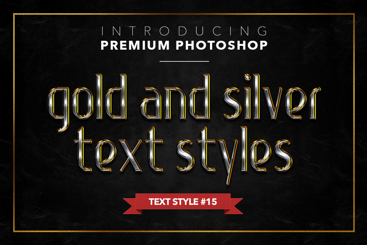 Gold & Silver #1 - 20 Text Styles, a Layer Style Add-On by Jonas Stensgaard (Photo 16 of 23)