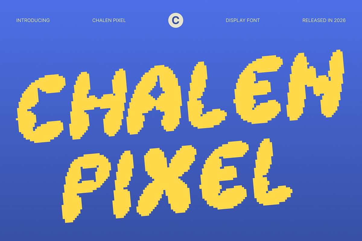 Chalen Pixel, a Sans Serif Font by Craft Supply Co. (Photo 1 of 8)