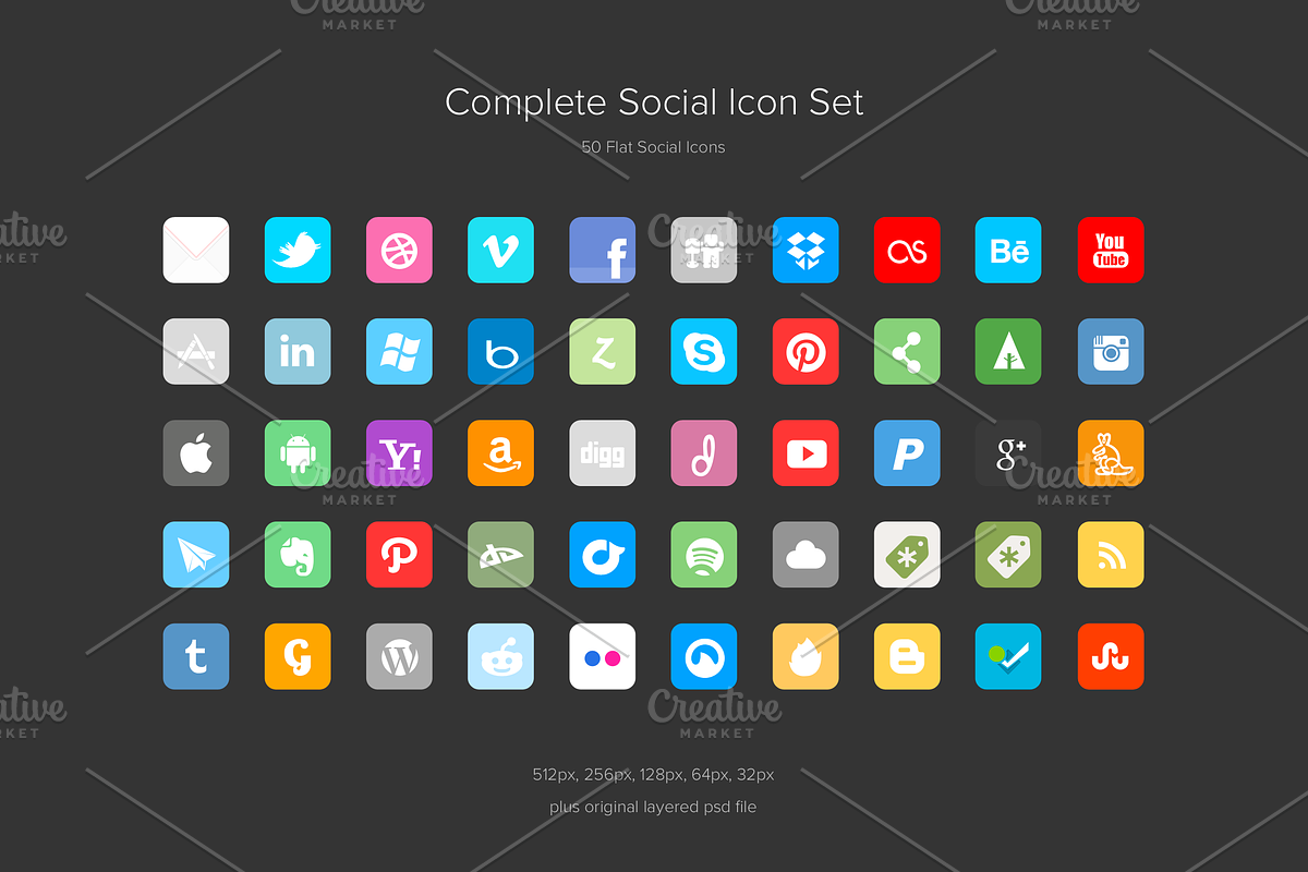 Complete Social Icon Set, an Icon by Jamie Peak (Photo 2 of 3)