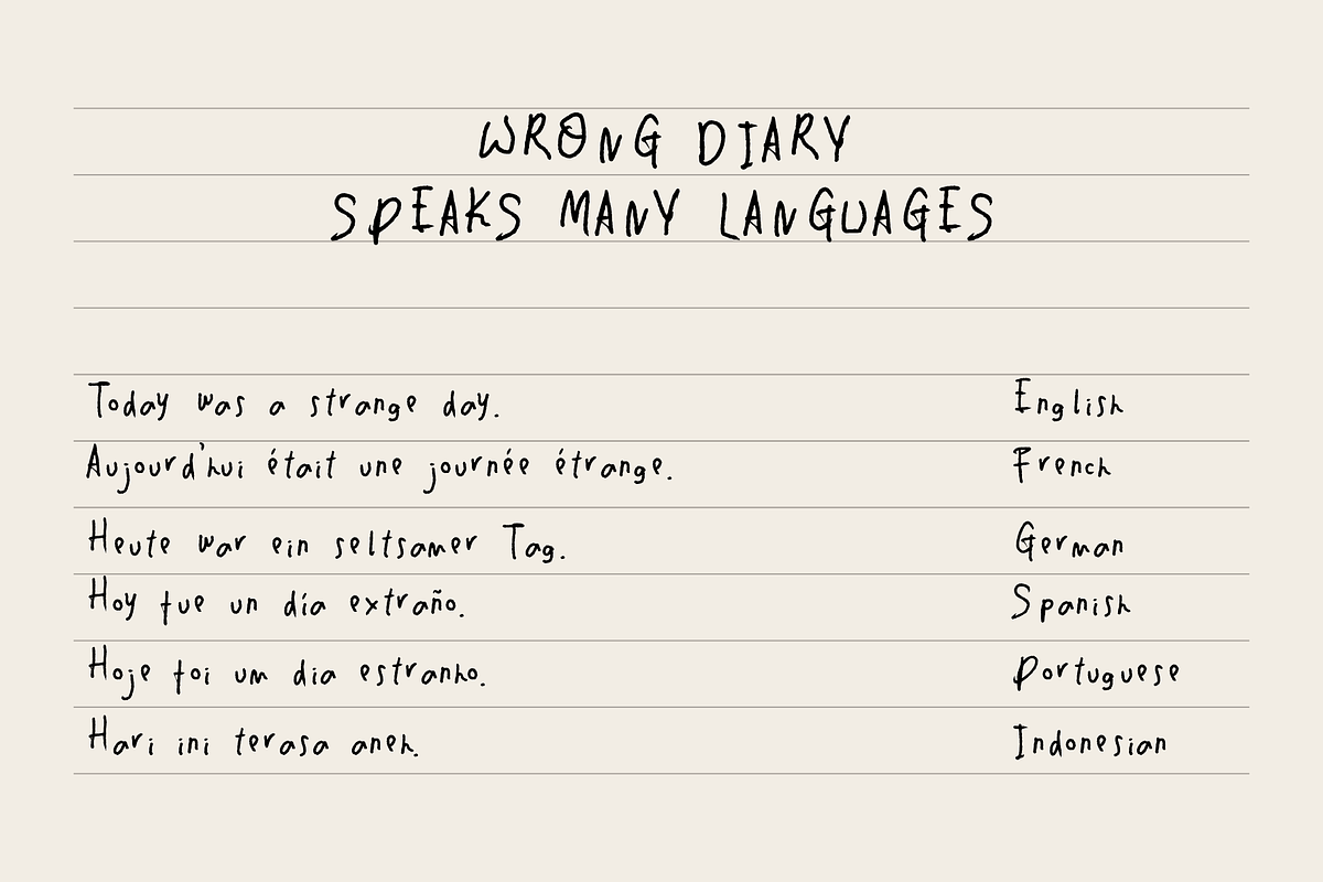 Wrong Diary – Raw Handwritten Font, a Handwritten Font by Badsign Type (Photo 6 of 8)