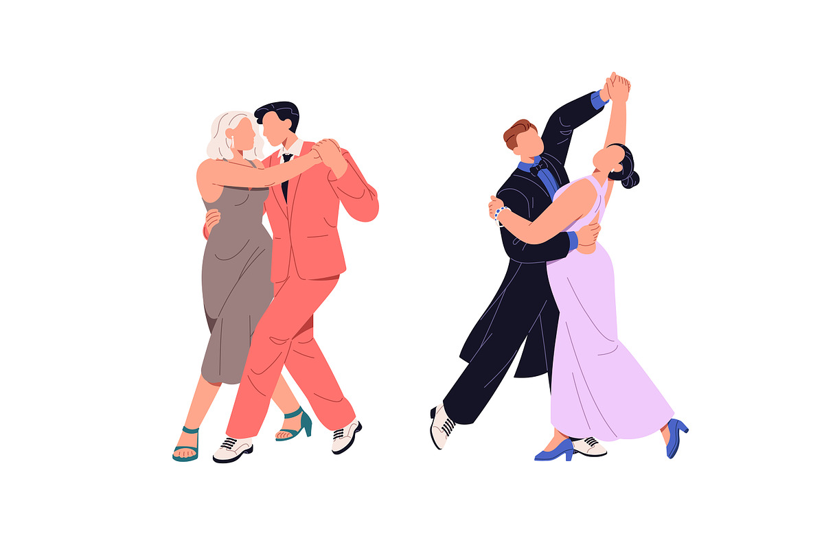 Couple dance set + promo posters, a Person Illustration by PaperTrident (Photo 5 of 8)