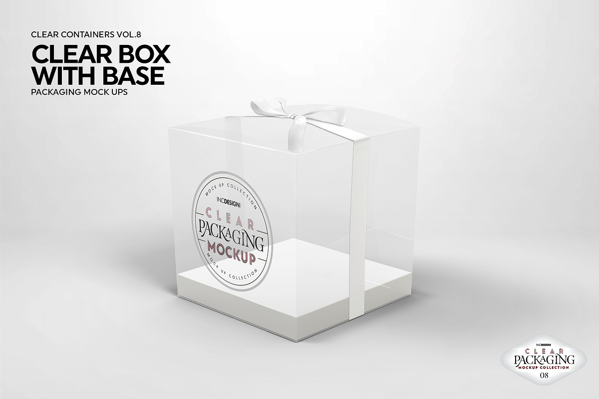 Clear Cupcake Box Packaging Mockup, a Cups & Container Mockup by INCDesign (Photo 6 of 8)
