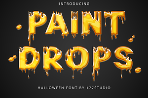 Paint Drops Halloween Font