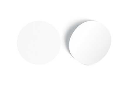 White Glued Tag Stickers 3D Model, an Object 3D Model by rebrandy